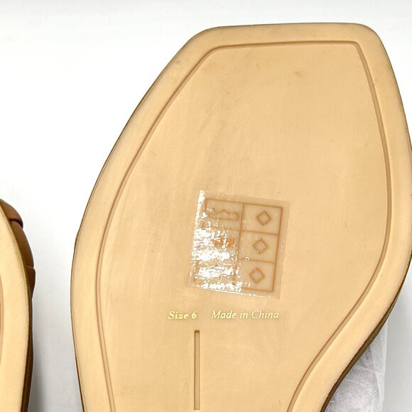 Dolce‎ Vita Size 6 Vegan Leather Beige Tan Nude Braided Woven Flat Sandals Shoes - Picture 11 of 13